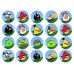 TAngr2Z Set 20cupcake Toppers de zahar Angry birds d5cm